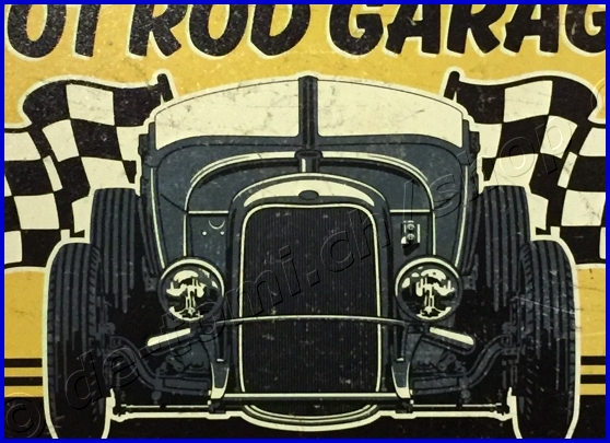 TARGA HOT ROD GARAGE 32 ROD (30x40cm)